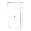 Wardrobe double door with half hanging space and half shelves